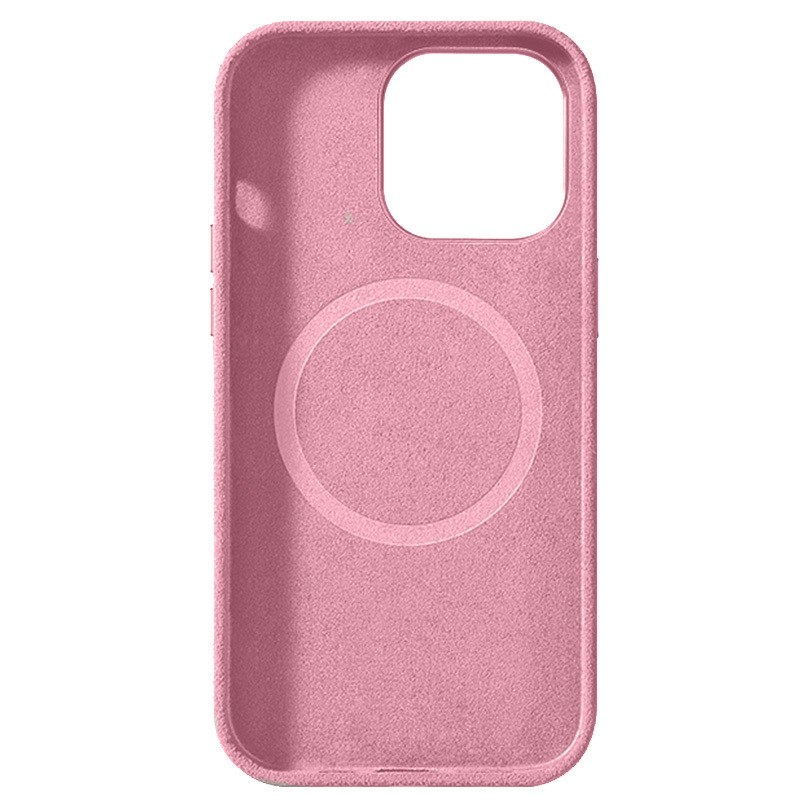 Husa Clasica MagSafe Iphone 14 -Alcantara - Roz